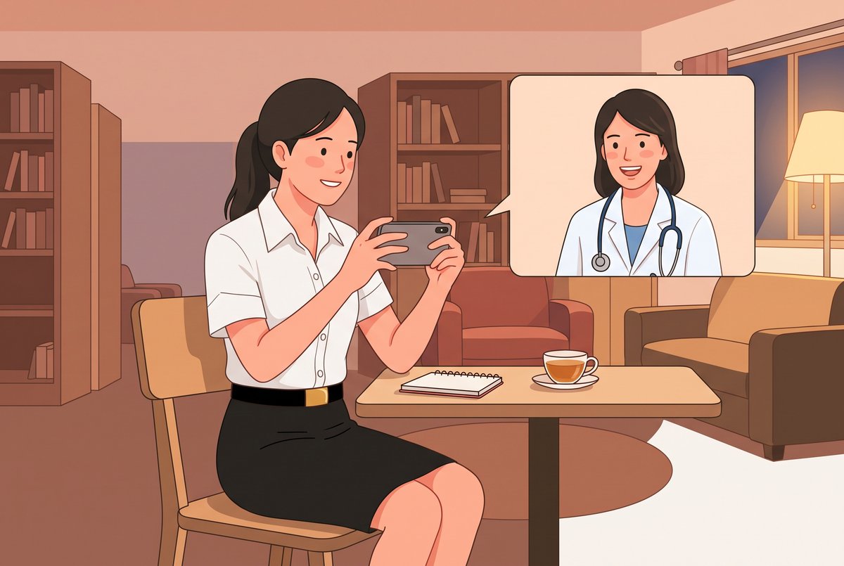 นักศึกษาหญิงวิดีโอคอลปรึกษาแพทย์หญิงเรื่องยุติการตั้งครรภ์ — ปรึกษาออนไลน์ได้ ไม่ต้องตัดสินใจคนเดียว